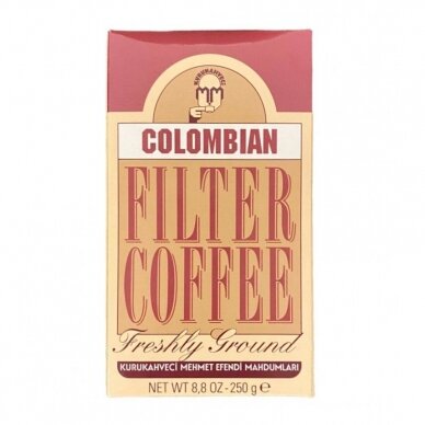 Malta kava COLOMBIAN FILTER COFFEE KURUKAHVECI MEHMET EFENDI, 250 g