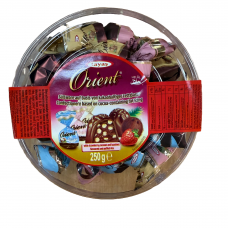 Pieniško šokolado saldainiai dėžutėje ORIENT, 250g