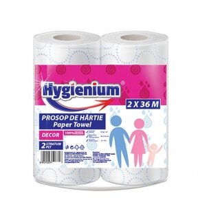 Popieriniai rankšluosčiai HYGIENIUM (2 sluoksnių) PINK, 2 vnt.
